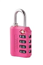 Wordlock LL-205-PK 4-Dial Luggage Lock, Pink