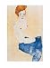 Sitzender Blauer Akt by Egon Schiele - Fine Art Print / Poster - 11.75 x 15.75