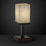 Justice Design CLD-8698-15-DBRZ, Clouds Montana 3 Way Glass Torchiere Table Lamp, 1LT, 60w, Bronze
