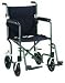 Fly Weight Transport Wheelchair - Fixed Arm {Non Removable}, Red, 19", Swingaway Footrests
