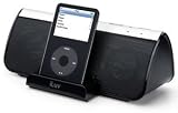 New Jwin Iluv Stereo Speaker For Ipod Power On/Off And LED Indicator Black Sleek Design