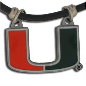 Miami Hurricanes Logo Pendant Rubber Necklace – NCAA College Athletics Fan Shop Sports Team Merchandise