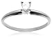 Jewelry : 14k White or Yellow Gold Princess-Cut Solitaire Engagement Ring (1/6 ct, I-J Color, I1-I2 Clarity)