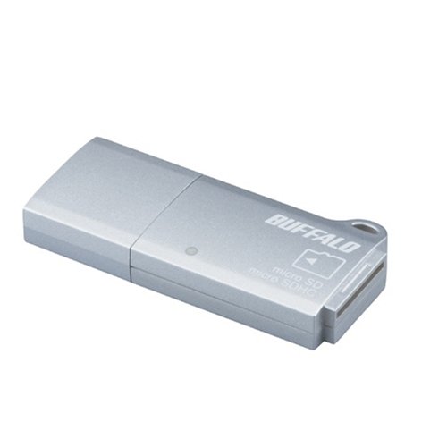バッファローコクヨサプライ BUFFALO カードリーダー/ライター microSD 5メディア対応 シルバー BSCRMSDU2SV