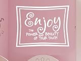 Vinyl Wall Art Inspirational Decor Quote Decal Sticker Enjoy Beauty of Youth K87