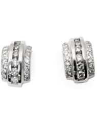 0.85 Carat Diamond Earrings in 14K White Gold