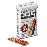 Bacon Adhesive Bandages in Tin Box with Free Toy Inside