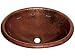 Copper Lavatory Sink - 17-inch, Rolled Rim, Oval Bowl - Risen Star by Handcrafted Met...