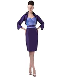 Spaghetti Strap Taffeta Belted Mother-of-the-Bride Dress 