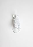 Amazon.com: White Faux Taxidermy The Bayer Unicorn Head ...