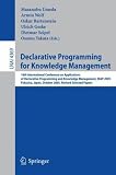 Declarative Programming for Knowledge Management: 16th International Conference on Applications of Declarative Programming and Knowledge Management, ... / Lecture Notes in Artificial Intelligence)