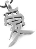 Chinese Love Character Pewter Pendant Necklace