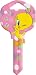 Tweety Bird Bling Kwikset KW1 House Key Looney Tunes