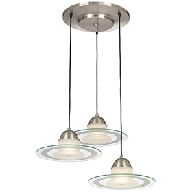 Brushed Steel Orb Pendant Chandelier