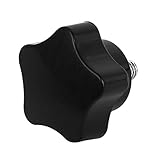 uxcell スターヘッドノブ　M6x10mm　オスねじ　キャップ　ブラック