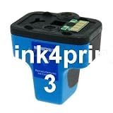 3-pk Cyan HP 02 Compatible Ink Cartridges 3 Cyan for Photosmart D7360 D7460 8250 D7260 D7160 C5180 C6180 C6280 C7180 C7280 C8180