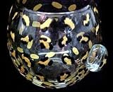 Gold Leopard Design - Hand Painted - 5 oz. Votive with candle