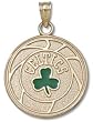 Boston Celtics Basketball 3/4" Enameled Enamel Pendant -14K/10K, Stainless Steel or Gold Plated