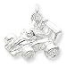 Sterling Silver Race Car Charm QC1037