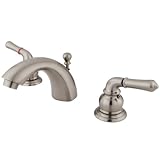 Kingston Brass KS2958 Naples Mini Widespread Lavatory Faucet, Satin Nickel (Not CA/VT Compliant)