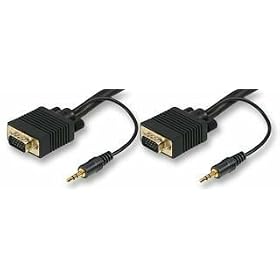 PC Laptop to HD LCD LED Plasma TV 15 pin VGA with Jack Audio Cable 2m