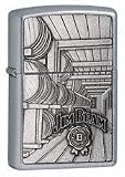 Zippo Lighter Jim Beam Barrels Emblem, Street Chrome