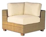 Whitecraft Montecito S511021 - Outdoor Wicker Cushion Corner Sectional Chair
