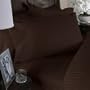 1200-Thread-Count Egyptian Cotton Duvet Set and 2 Shams , Full / Queen , Chocolate Damask Stripe 1200 TC