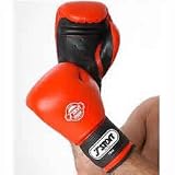 T-Sport Artificial Leather Boxing Gloves (Size: 16oz) (Colour: Red )