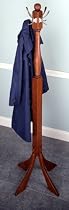 Coat Tree with Stainless Hooks - Walnut