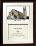 IMAGE OF McMurray University Scholar Scholar Mahogany Framed Lithograph w/Diploma Opening