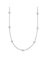 18KT White DBY Blank Necklaces Length = 18
