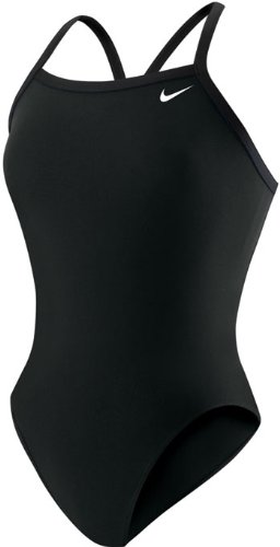 Nike Women's Poly Core Solid Classic Lingerie Tank Swimsuit - 2012 - Black - 36