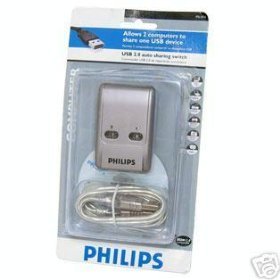 PHILIPS USB 2.0 Sharing Switch, Allows 2 Computers to Share one USB Device