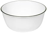 Corelle Livingware 28-Ounce Super Soup/Cereal Bowl, Dark Green Band, LP
