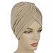 31Oq2EIA4QL. AA75  BEIGE RADIANT PLEATED TURBAN HAT HEAD COVER SUN CAP