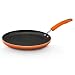 Rachael Ray Porcelain Enamel II Nonstick Round Grill Pan, 12-Inch, Orange