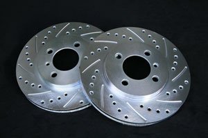 00-02 TOYOTA TUNDRA F Slot Drilled Brake Rotors & Pads