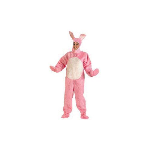 Pink Easter Bunny Suit with Open Face Adult Costume Size Large