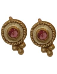 14k Round Caviar Grape Garnet Earrings (1.00 ct.tw.)
