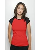 Cotton 1x1 Baby-Rib Contrast Raglan T-shirt