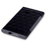 NOKIA LUMIA 900 BLACK DIMPLED SHELL WITH GEL SIDE GRIP, IN QUBITS RETAIL PACKAGING