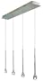 Eurofase 13472-016 Olsen 4-Light Pendant, Aluminum/Clear