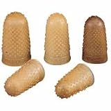 Acco Swingline Rubber Fingertips, #12 11/16in. Diameter, Amber, Box Of 12