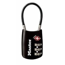 Master Lock 4688DBLK TSA Accepted Cable Luggage Lock, Black