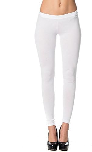 Klusive Fashion Wear Womens Premium Stretch Nylon Seamless Legging, White ,One Size