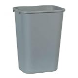 Rubbermaid 29578 Soft Molded Plastic Wastebasket, 10-1/4 Gallon, Gray