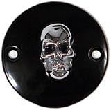 Skull Points/Timing Cover, 2 hole, Black Eyes on Black Base