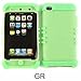 Camo Deer on Lime Silicone Skin for Apple ipod Touch iTouch 4G 4 Hybrid 2 in 1 Rubber Cover Hard Case