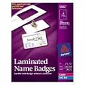 Avery 5362 Self-laminating laser/ink jet badges, 30 2x3-1/4 badges & 30 metal clips/box